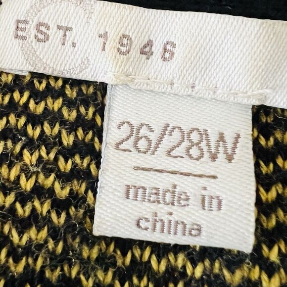 Cato Est 1948 Black & Yellow Striped Stretchy Cozy Cardigan Sweater Plus 26/28W - Picture 7 of 9